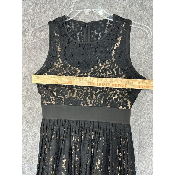 Eliza J Women’s Floral Lace Sleeveless Zip Sheath Dress Black Size 6 Whimsigoth - Picture 8 of 10